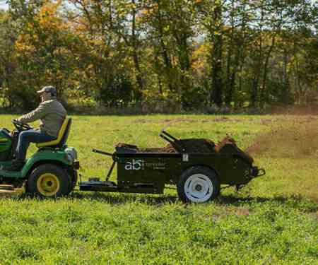 ABI Mini Manure Spreader For Sale with Lawn Mower Garden Tractor