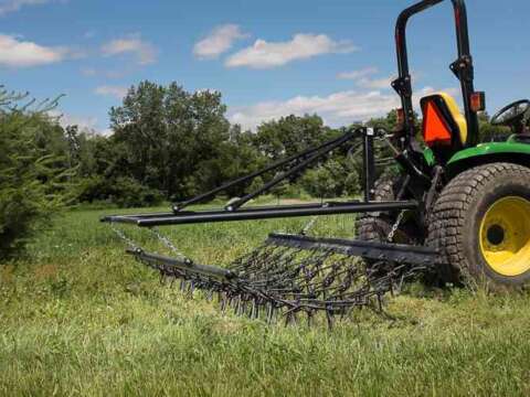 Pull Behind 3-PT Chain Harrow for Tractors In A Pasture