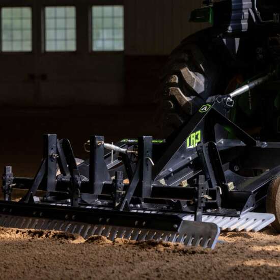 Side view of the TR3 Pro in an inside arena