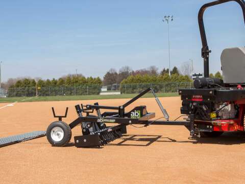 ABI Infield Groomer For Zero-Turn Lawn Mowers With Drag Mat