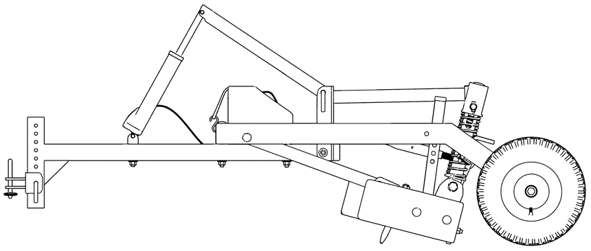 Gravel Grader Line Drawing