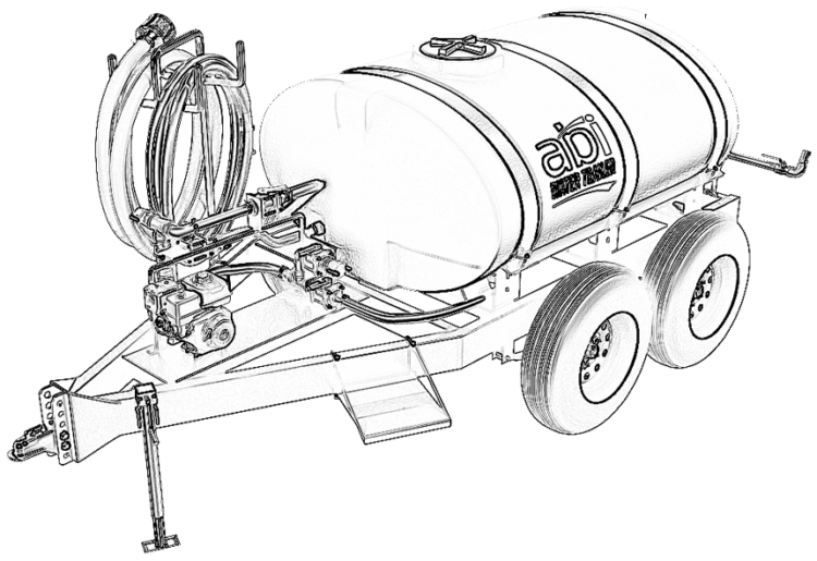500 Gallon ABI Water Trailer ABI Attachments