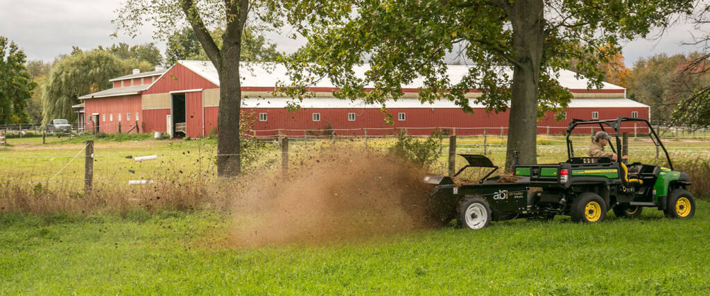 Spreading Manure on UTV