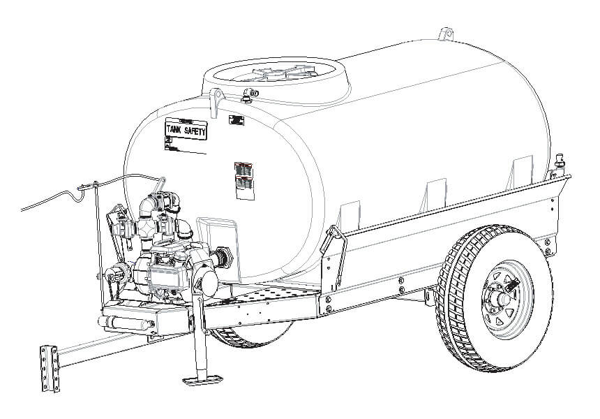 ABI 550 Water Trailer Line Drawing