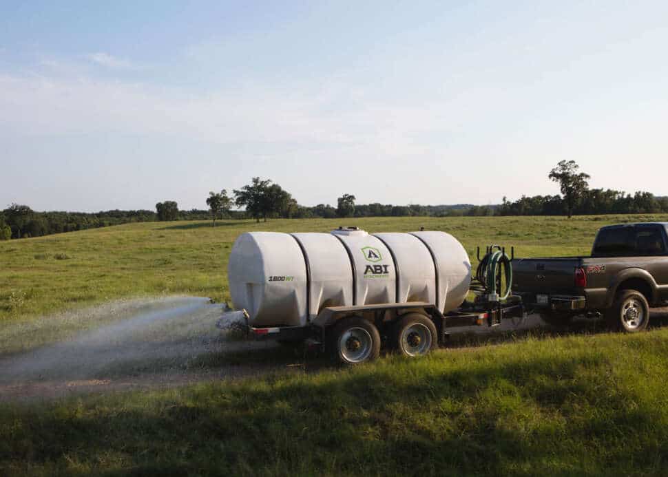 Truck Pulling 1600 Water Trailer Dust Abatement