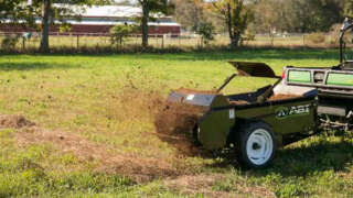 ATV and UTV 50 ground drive small manure spreader for sale