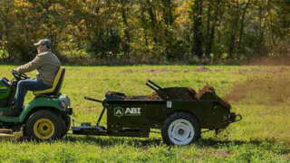 ABI Mini Manure Spreader For Sale with Lawn Mower Garden Tractor