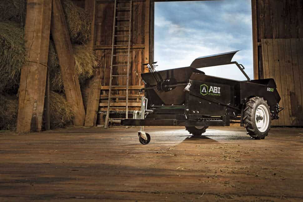 best ground driven manure spreader for sale in barn - ABI Manure Spreader