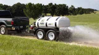 Truck 500 Gallon Water Trailer Dirt Road