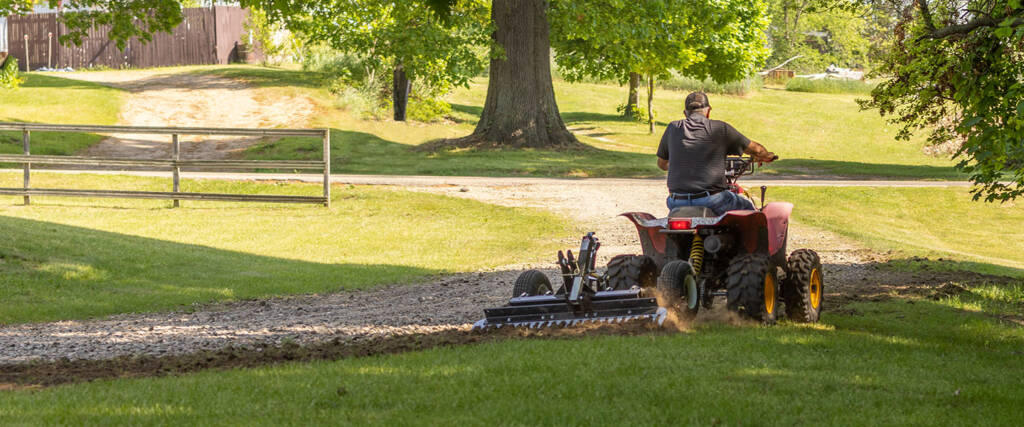 Gravel Driveway Edge Repair with ATV