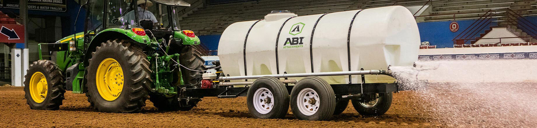 ABI Attachments Water Trailer in Horse Arena