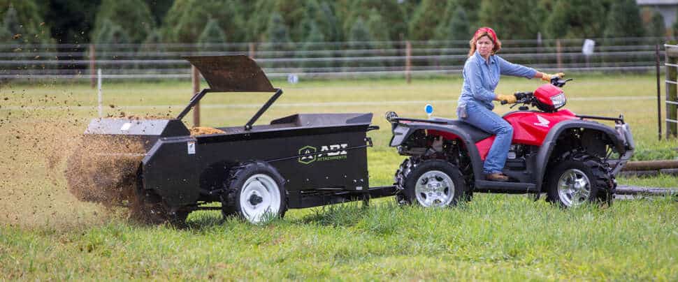 Best ground driven ATV manure spreader for sale By ABI